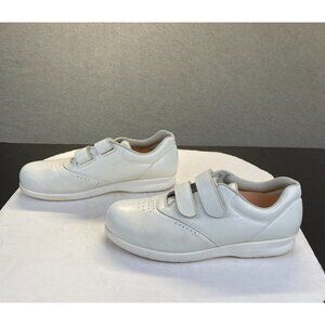 SAS Me Too White Leather Size 10 Double Wide, Women's Sneaker,Comfort